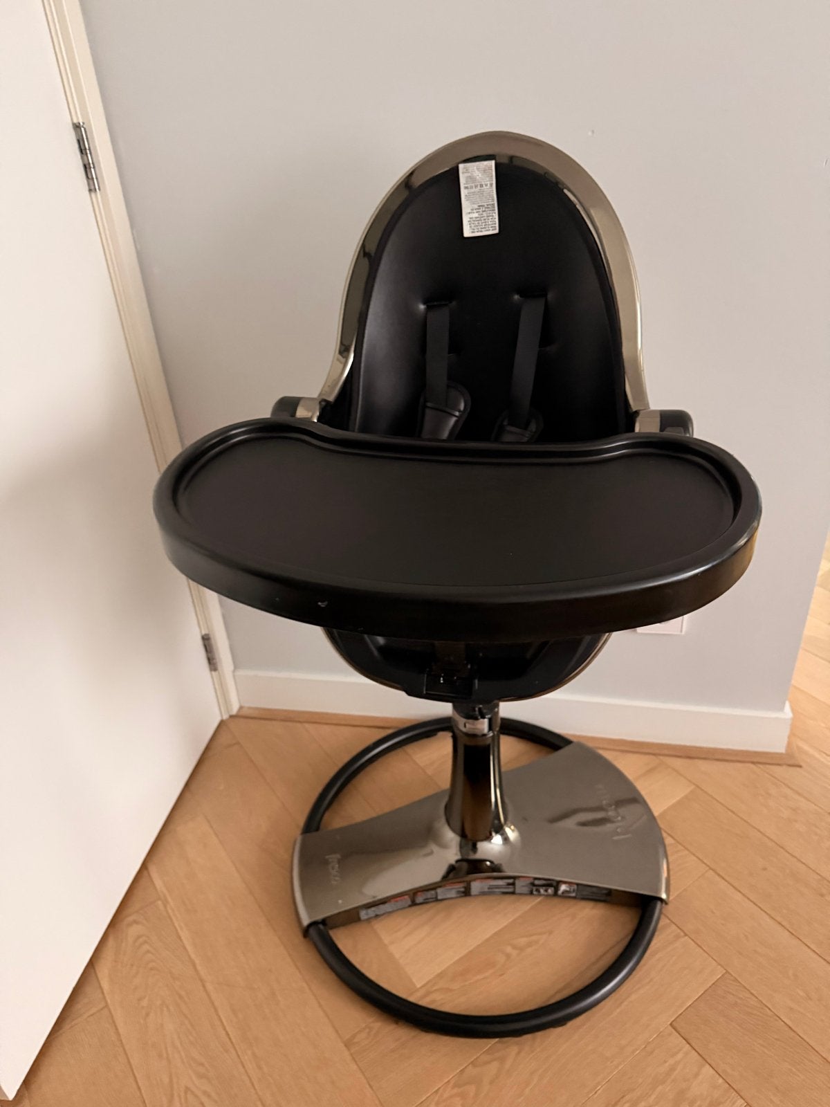 Bloom Fresco Goud/Chrome kinderstoel met accessoires, Ophalen, Gebruikt, Meegroeistoel, Afneembaar eetblad