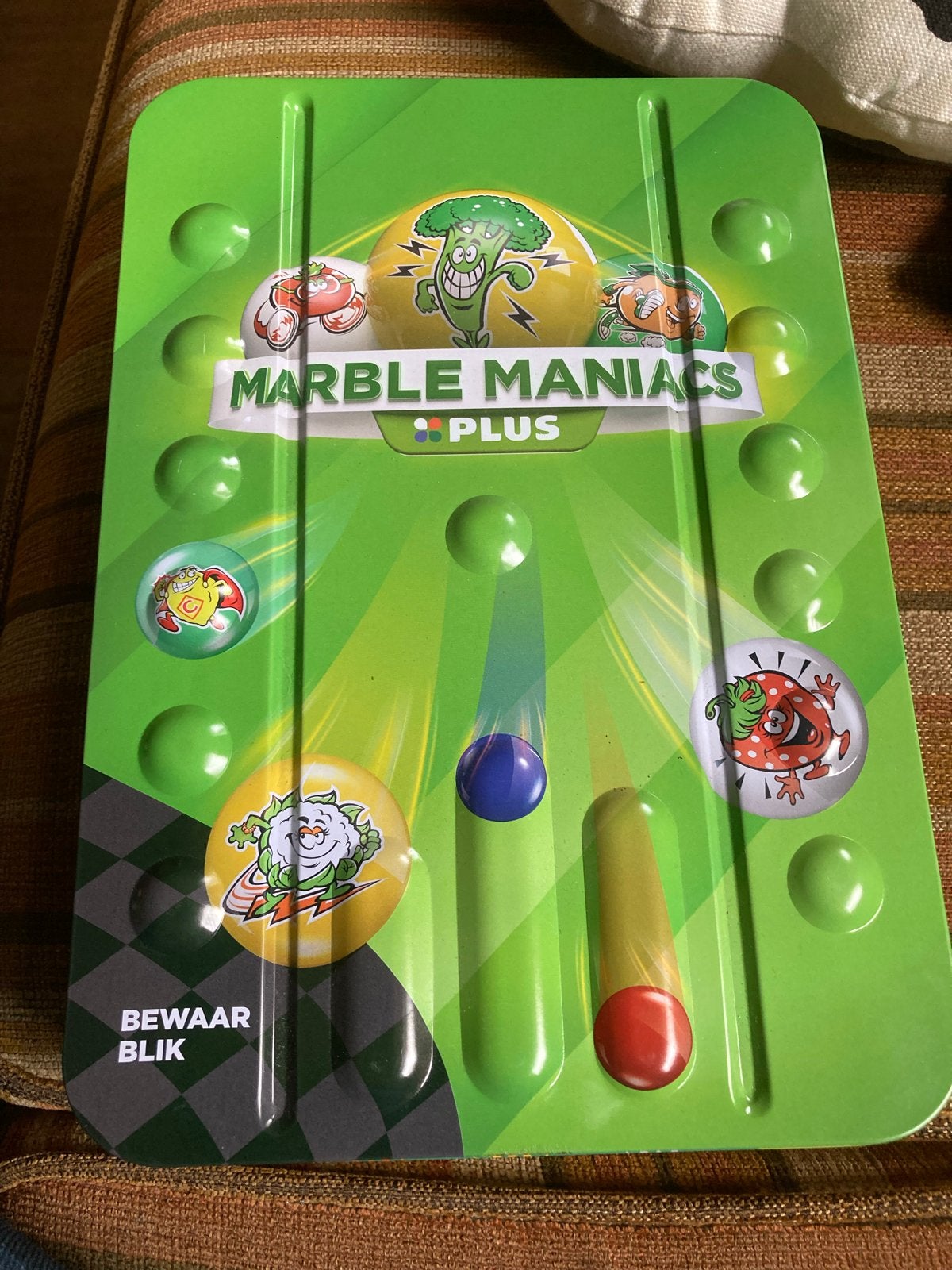 Marble Maniacs Plus knikkers in bewaarblik, Verzamelen, Plus, Ophalen of Verzenden