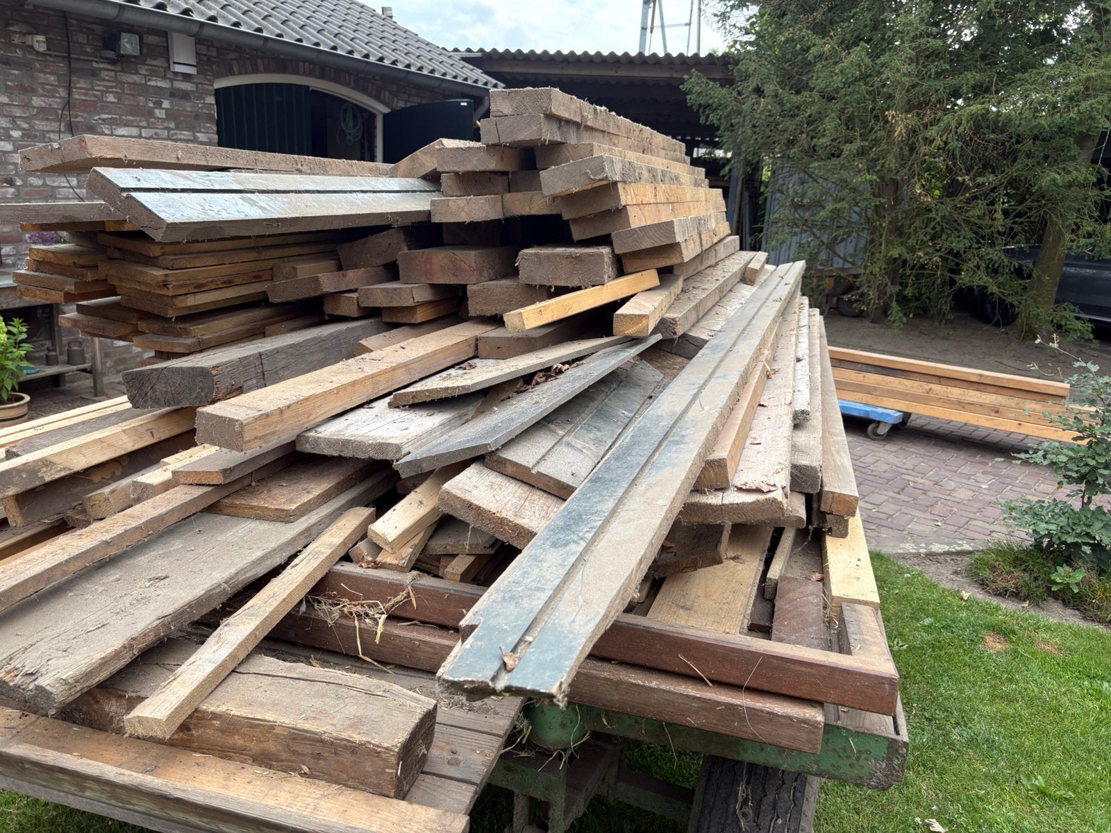 Te koop kachel hout, Ophalen, Zo goed als nieuw, 50 mm of meer, Balk