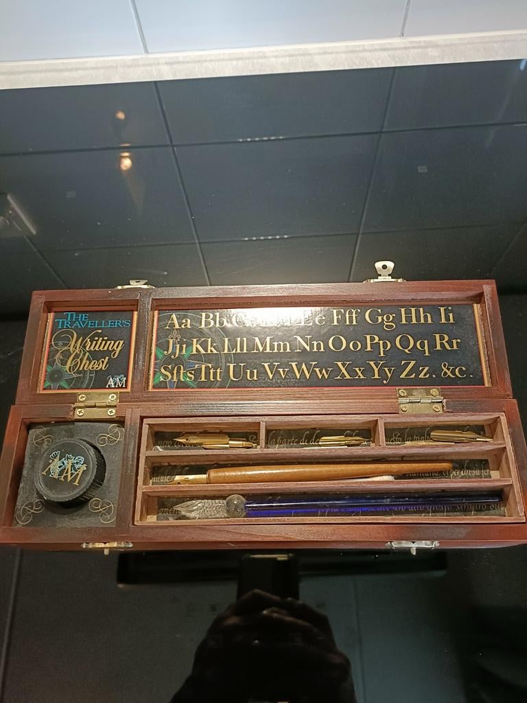 Vintage Reizigers Schrijfkistje, Antiek en Kunst, Ophalen of Verzenden