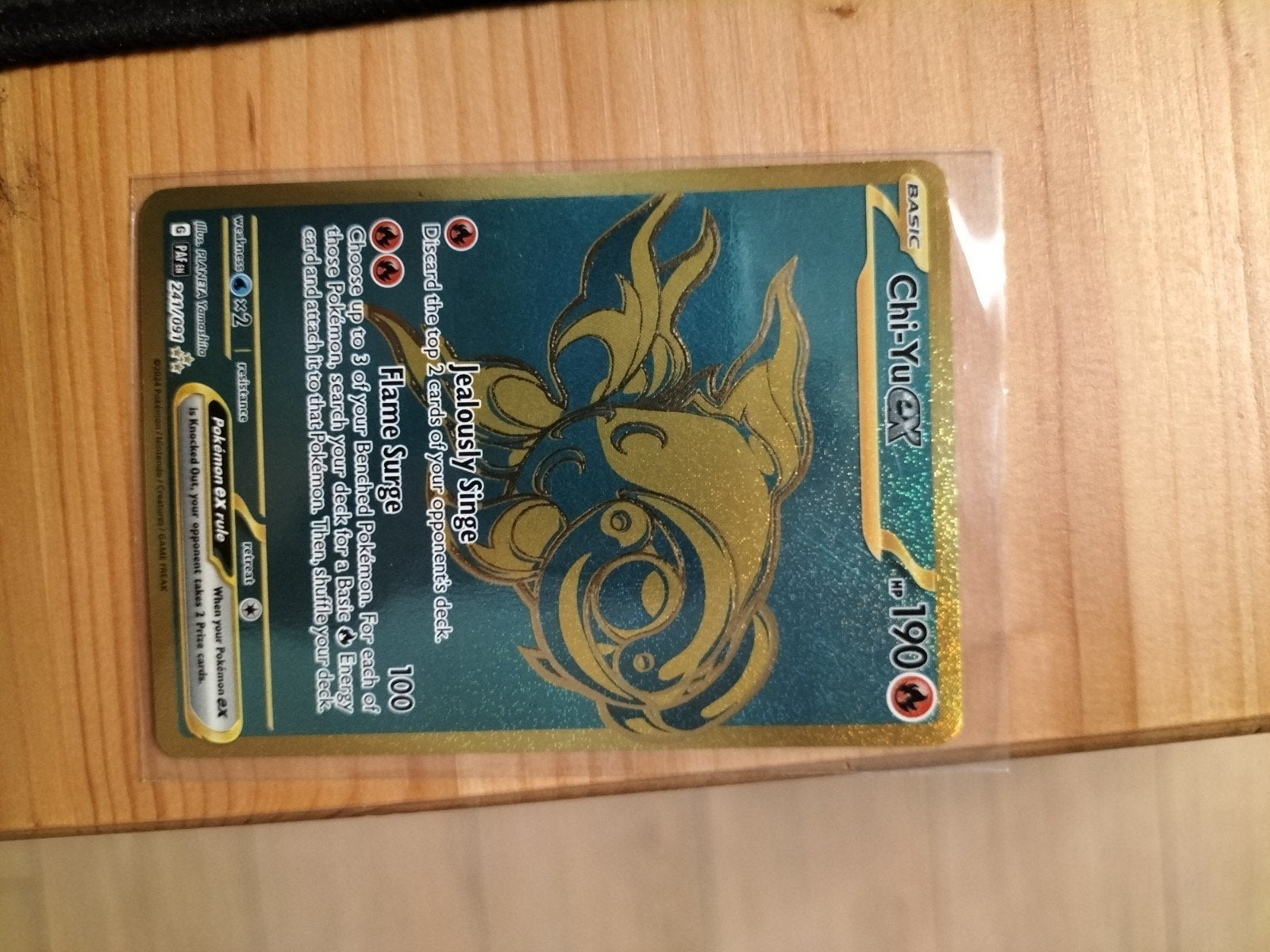 Chi-Yu ex Pokémon kaart - Perfecte staat, Ophalen, Zo goed als nieuw, Losse kaart