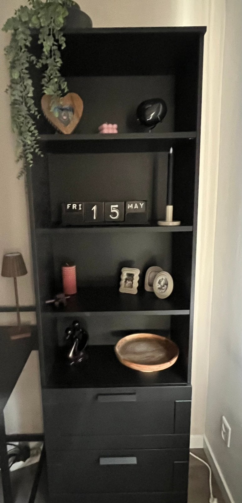 IKEA zwarte open kast., Ophalen, Zo goed als nieuw, 25 tot 50 cm, 50 tot 100 cm