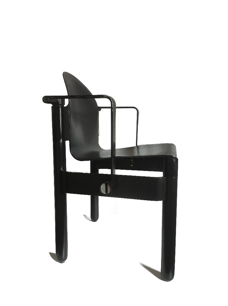 Gave vintage post moderne Gerd Lange design Thonet stoelen, Ophalen, Gebruikt, Hout, Zwart