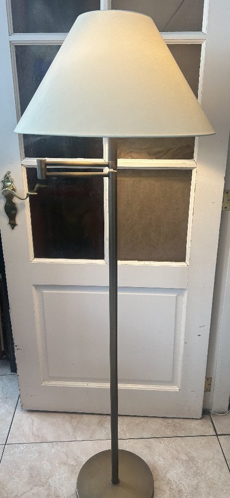 vintage Holtkütter staande lamp met knik arm met twee lampen, Huis en Inrichting, Lampen | Vloerlampen, Ophalen, Gebruikt, Overige materialen