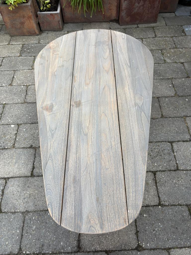 Houten lounge buitentafel, Tuin en Terras, Tuintafels, Ophalen of Verzenden, Zo goed als nieuw, Rechthoekig, Hout