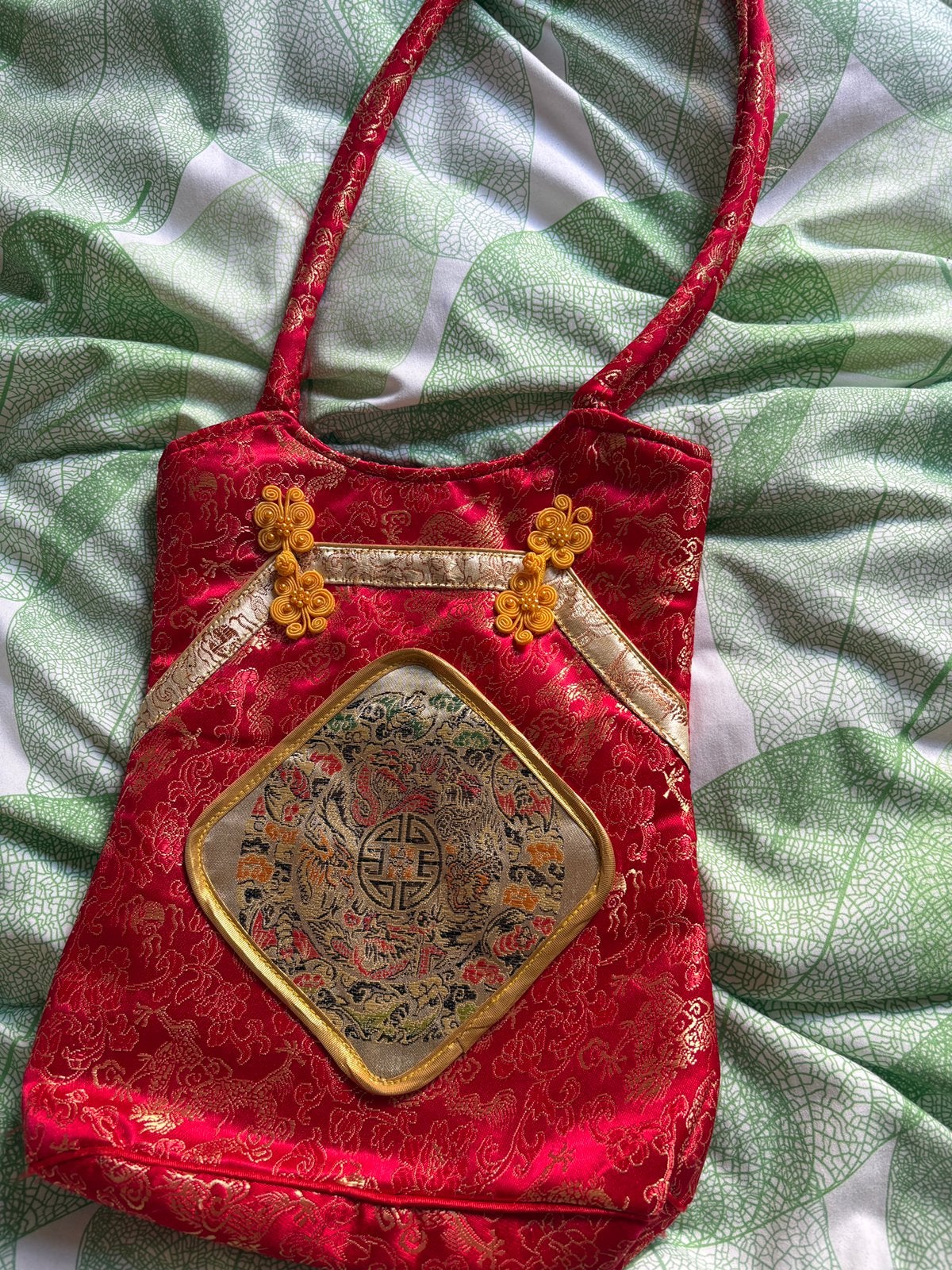 Vintage chinese tas, Ophalen of Verzenden, Zo goed als nieuw, Handtas