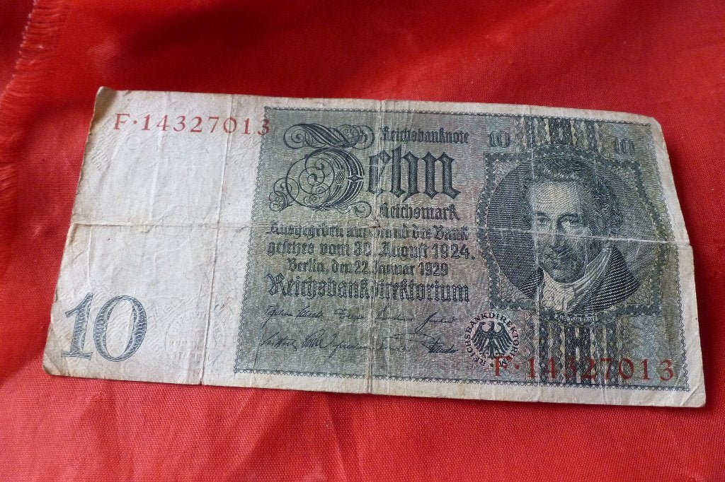 Bankbiljet - Duitsland vintage 10 mark 1929 letter F (b 103, Postzegels en Munten, Bankbiljetten | Europa | Niet-Eurobiljetten