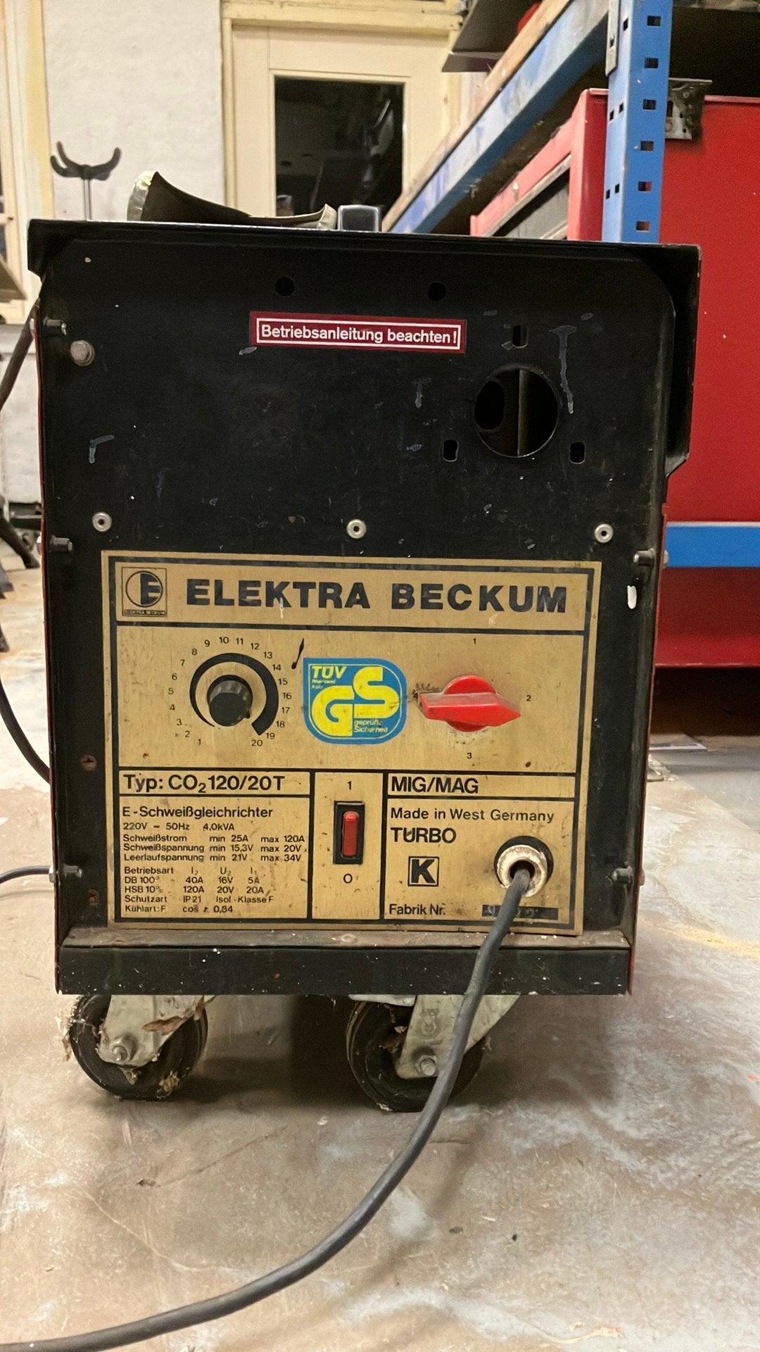 Lasapparaat Elektra Beckum, Ophalen, Gebruikt, Minder dan 150 ampère, Co2
