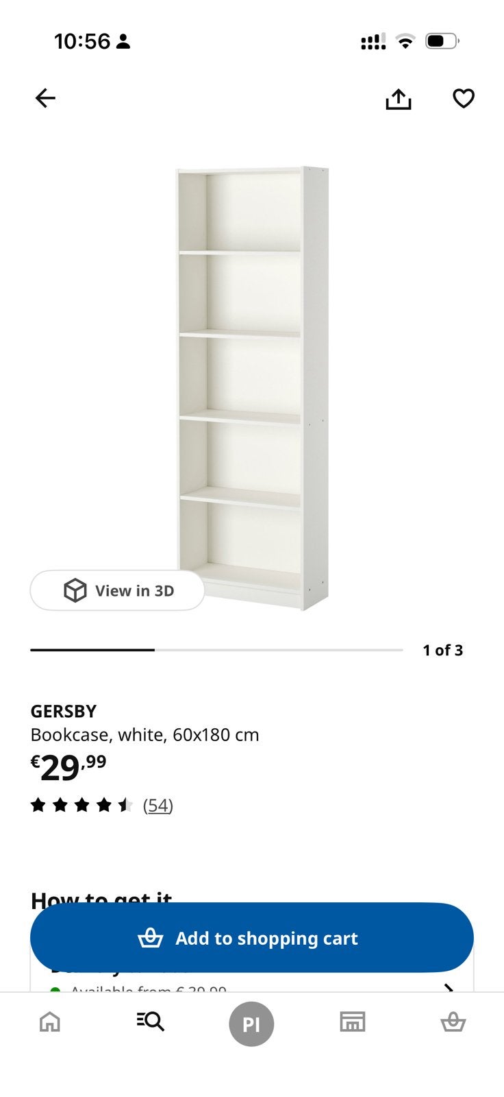 Gersby boekenkast (nieuw), Ophalen, Nieuw, 50 tot 100 cm, 150 tot 200 cm