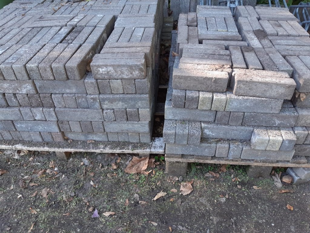 betonklinkers, grijs, gratis af te halen, Tuin en Terras, Ophalen, Gebruikt, Klinkers, 10 m² of meer