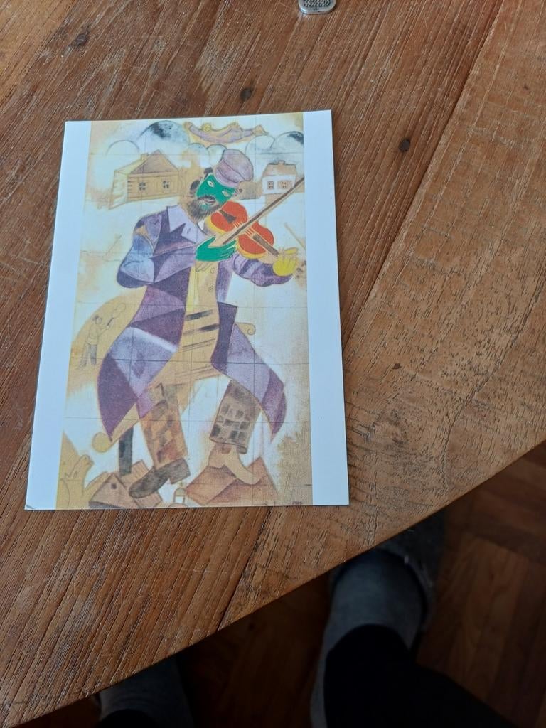 Ansichtkaart Marc Chagall Le violoniste vert ongelopen, Verzamelen, Ansichtkaarten | Themakaarten, Ophalen of Verzenden, 1980 tot heden