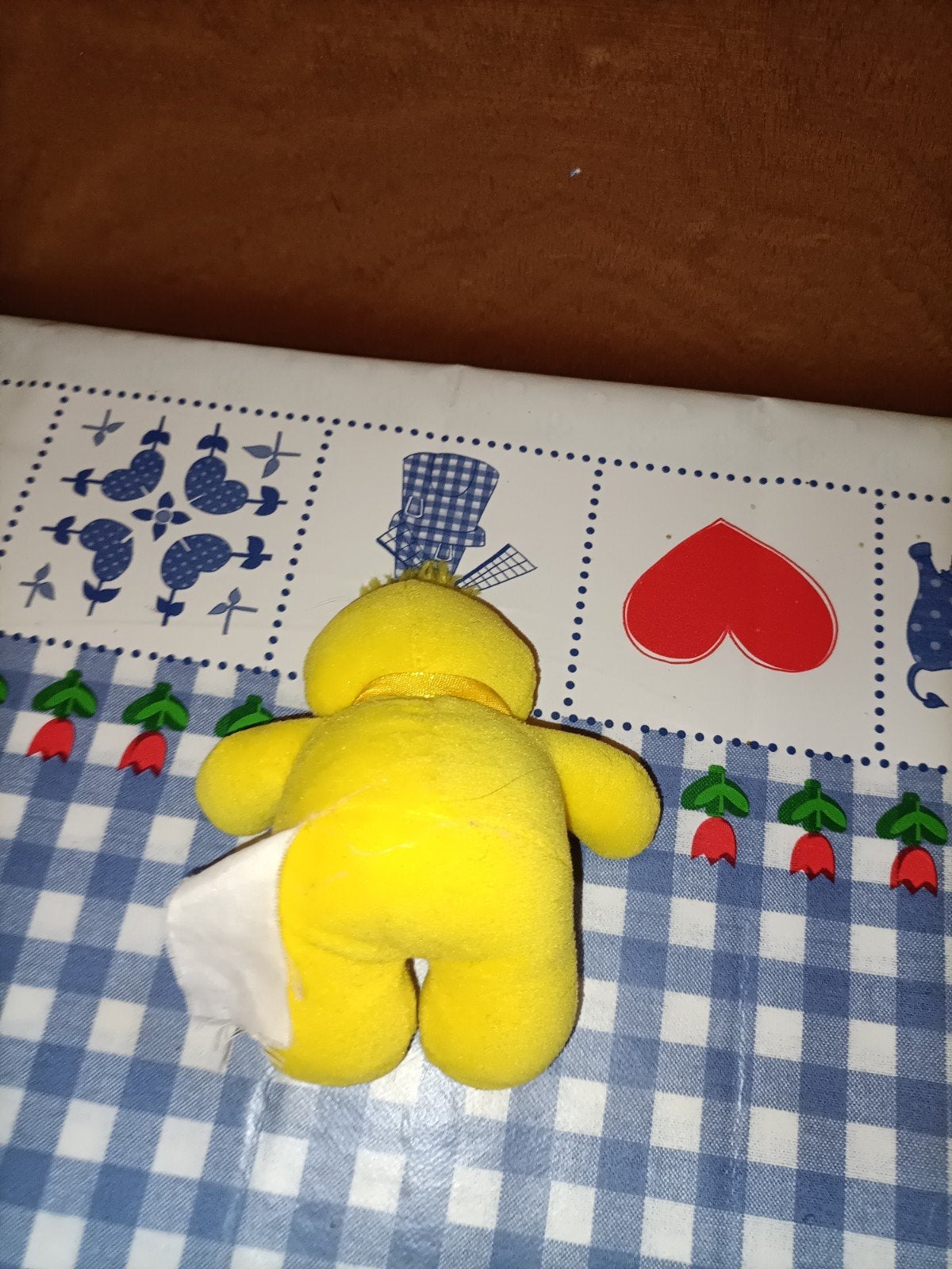 Gele daatje knuffeltje 12 cm groot, Ophalen of Verzenden, Zo goed als nieuw, Overige typen