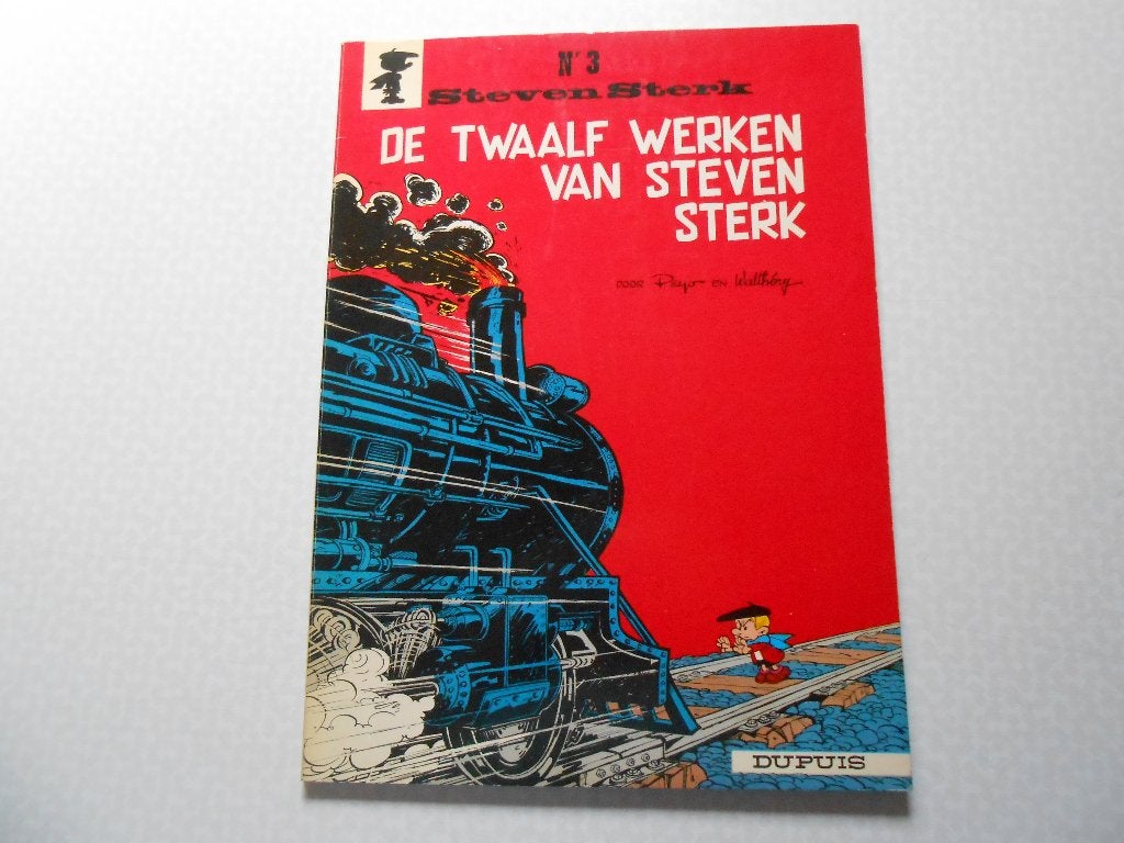 Steven sterk 3 De twaalf werken van Steven Sterk 1968 1 ste, Peyo, Eén stripboek, Ophalen of Verzenden, Zo goed als nieuw