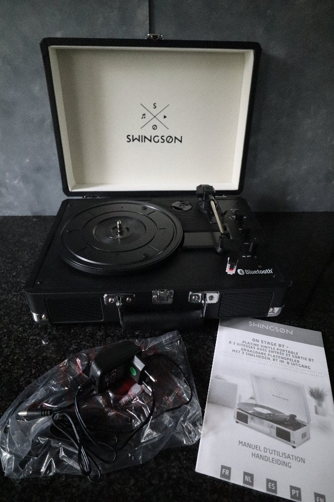 Swingson on stage BT+ platenspeler zgan in de originele doos, Audio, Tv en Foto, Platenspelers, Zo goed als nieuw, USB-aansluiting