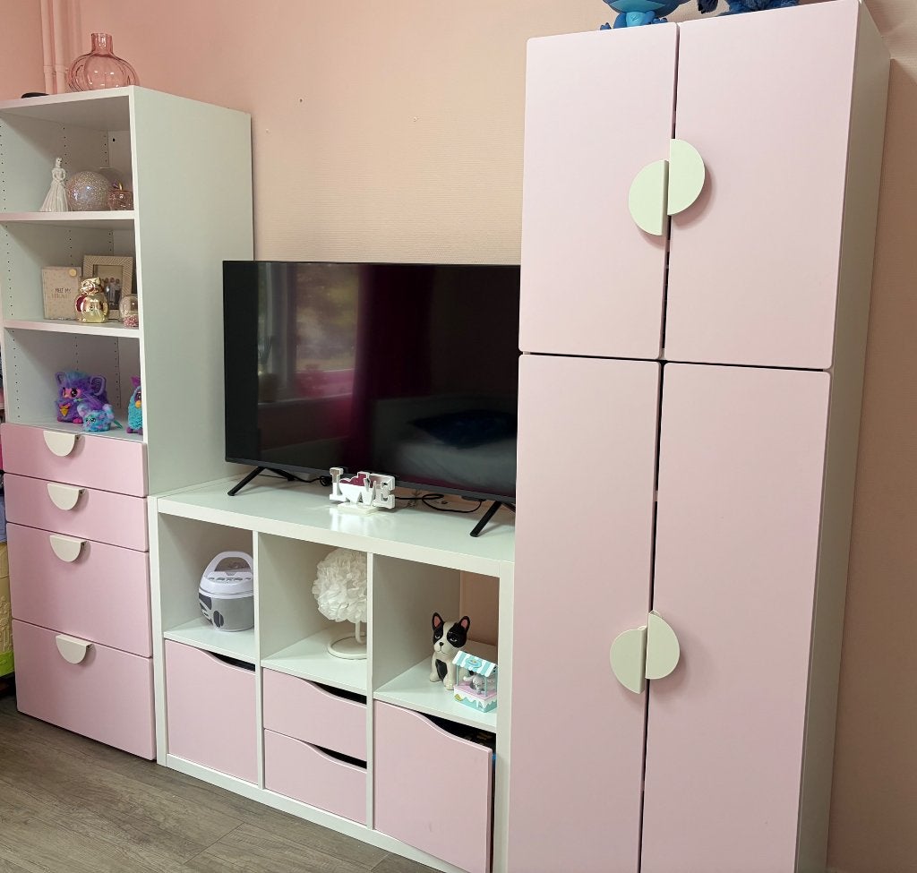SMASTAD ROZE IKEA + KALLAX MET ROZE DEUREN, Ophalen, 105 cm of meer, Minder dan 50 cm, 100 cm of meer