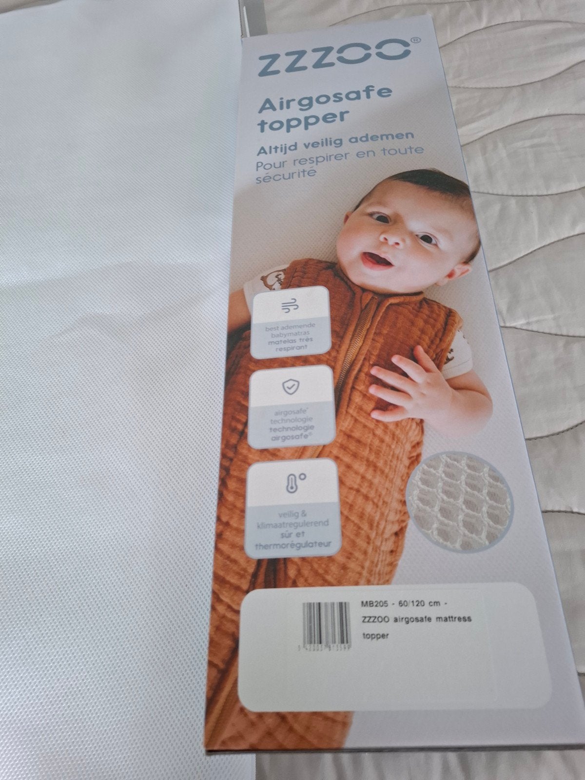 Zzzoo airgosafe topper, Kinderen en Baby's, Ophalen, Zo goed als nieuw, Minder dan 140 cm, Minder dan 70 cm