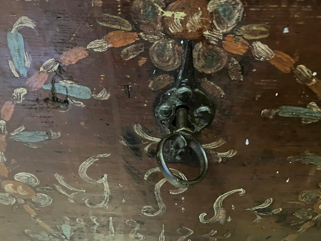 Antieke Zweedse bruids of dekenkist uit 1818 met sleutel, Ophalen of Verzenden