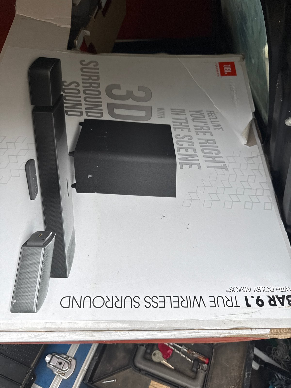 JBL Bar 9.1 True Wireless Surround Soundbar met Dolby Atmos, JBL, Ophalen of Verzenden, Zo goed als nieuw, Complete surroundset