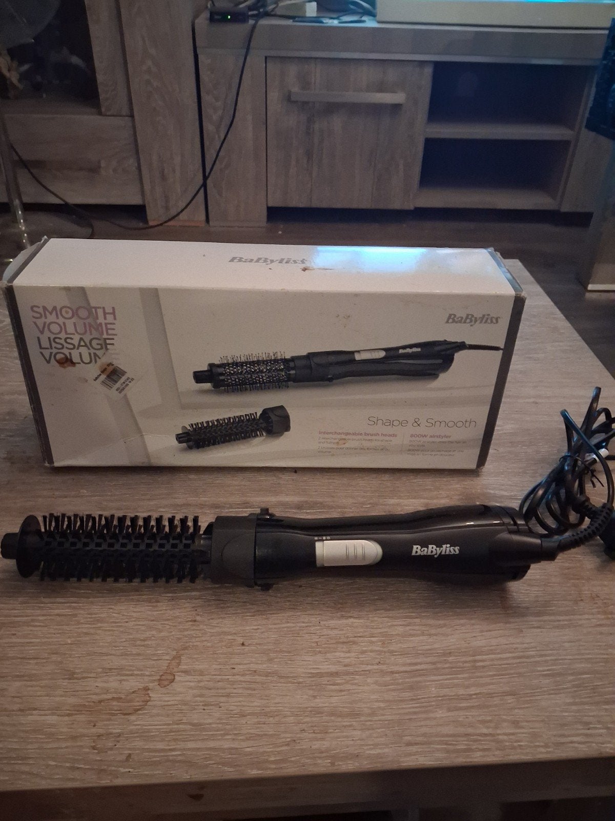 BaByliss Shape & Smooth Föhnborstel 800W, Sieraden, Tassen en Uiterlijk, Info@babyliss.com, Ophalen of Verzenden, Zo goed als nieuw
