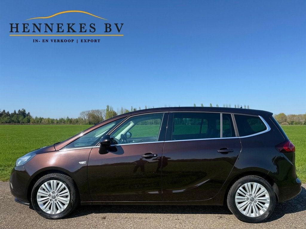 Opel Zafira Tourer 1.4 Cosmo 7p Automaat Pano, Auto's, Opel, Gebruikt, 4 cilinders, Bruin, Parkeersensor