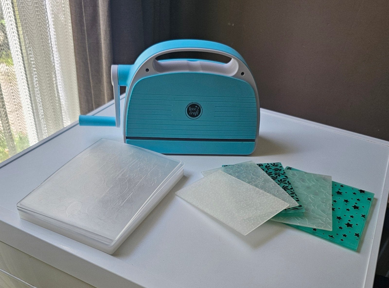 Love Craft Snij- en Embossingmachine met Platen, Gebruikt, Overige thema's, Meerkleurig, Kunststof
