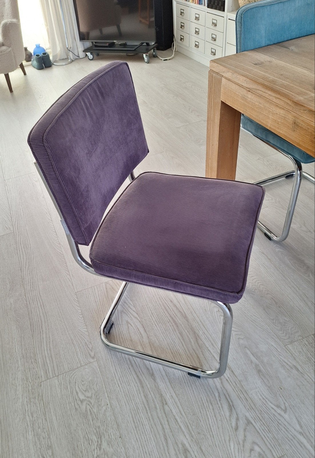 Zuiver ridge rib eettafel stoel, Ophalen, Gebruikt, Overige kleuren, Stof