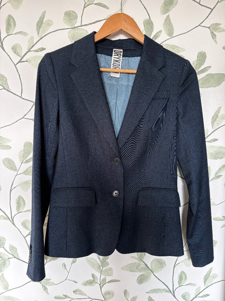 Drykorn Boulder blauw colbert blazer maat 2 = 36, Drykorn, Blauw, Ophalen of Verzenden, Zo goed als nieuw