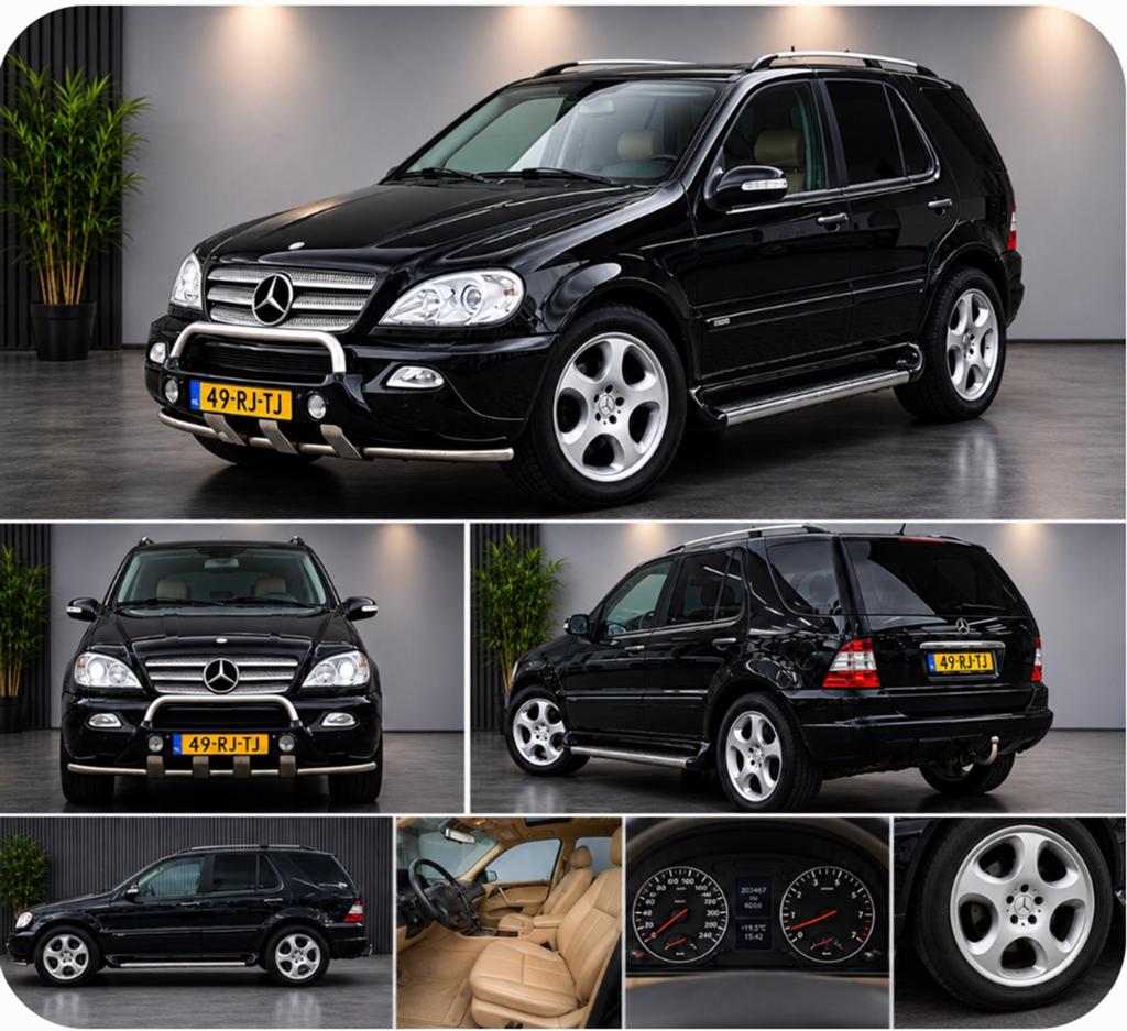 Mercedes-Benz ML350 Special Edition Brabus leer V6 4Matic, Auto's, Mercedes-Benz, Automaat, Beige, Zwart, Leder