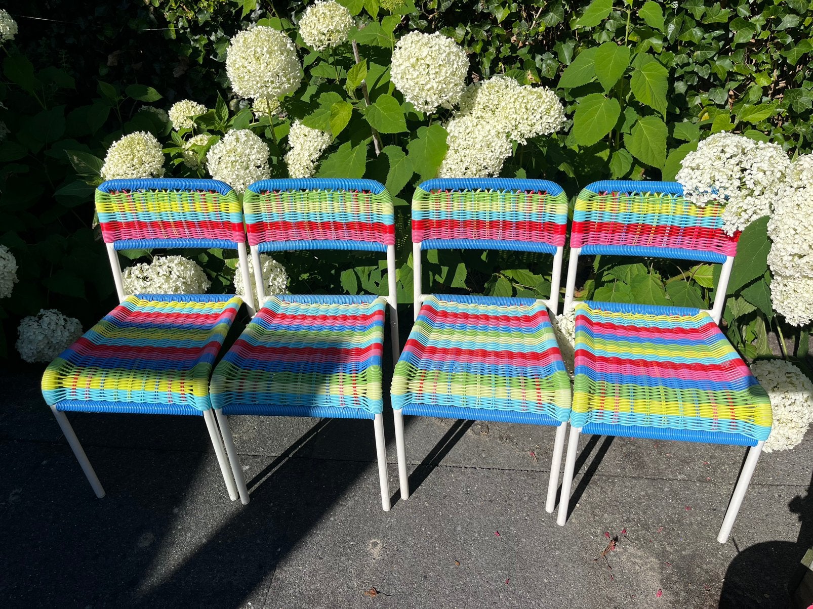 4 kinderstoelen stoeltjes buiten/binnen IKEA, Ophalen, Zo goed als nieuw, Stoel(en)