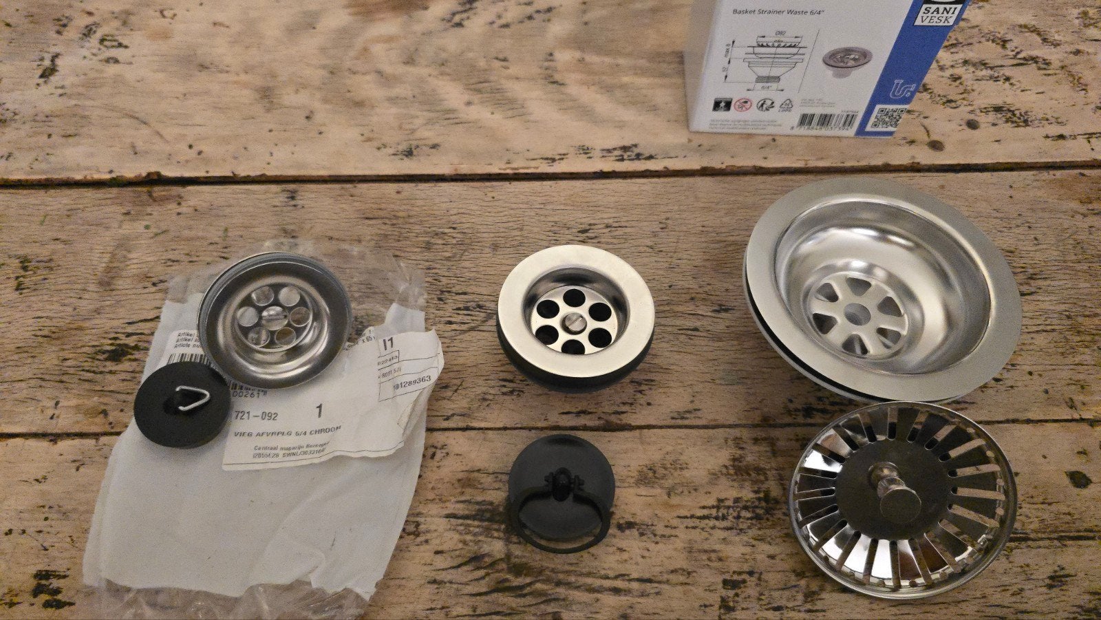 3x Afvoerplug, nieuw, 5/4" en 6/4", Ophalen of Verzenden, Nieuw, Chroom, Wastafel