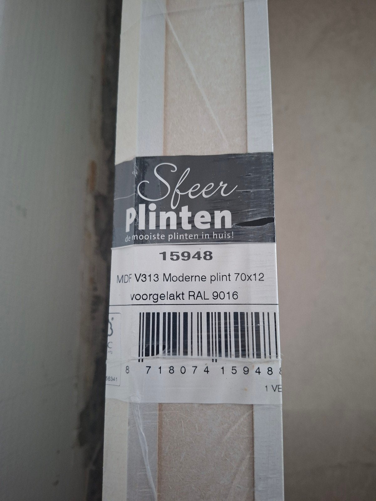 Te koop: 10 nieuwe MDF plinten van Sfeer Plintenten,, Ophalen, Nieuw, Wit