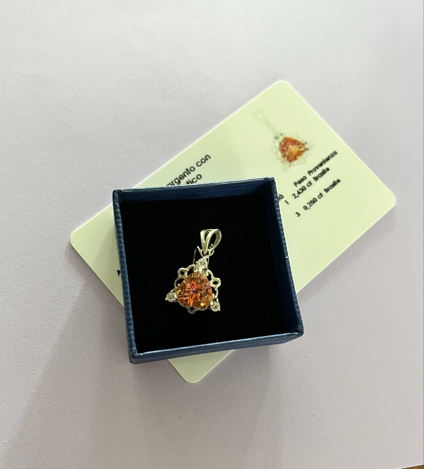 Zilveren hanger met mystic topaas, Overige voorstellingen, Nieuw, Oranje, Ophalen of Verzenden
