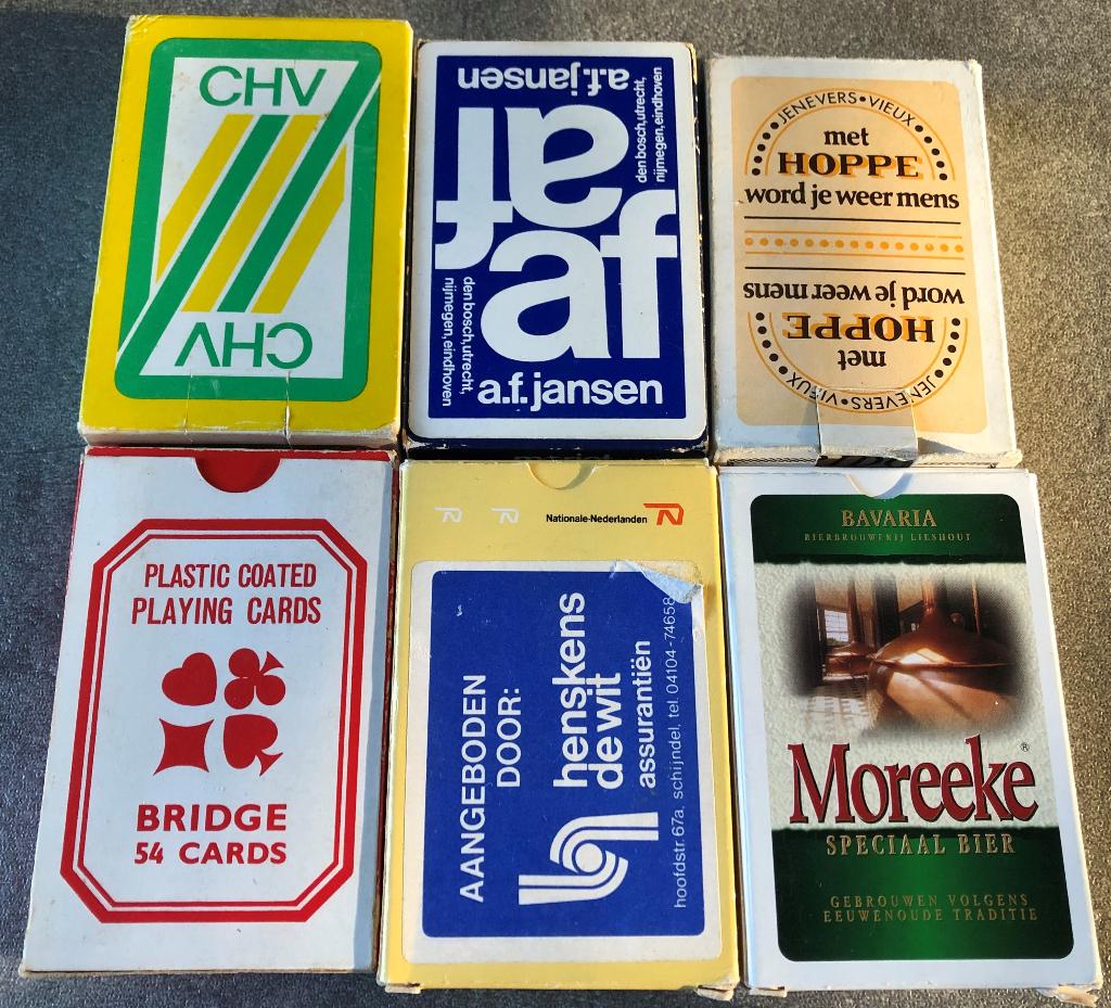 6 STOKKEN - PLAYING CARDS - KAARTSPELLEN, Ophalen of Verzenden, Zo goed als nieuw