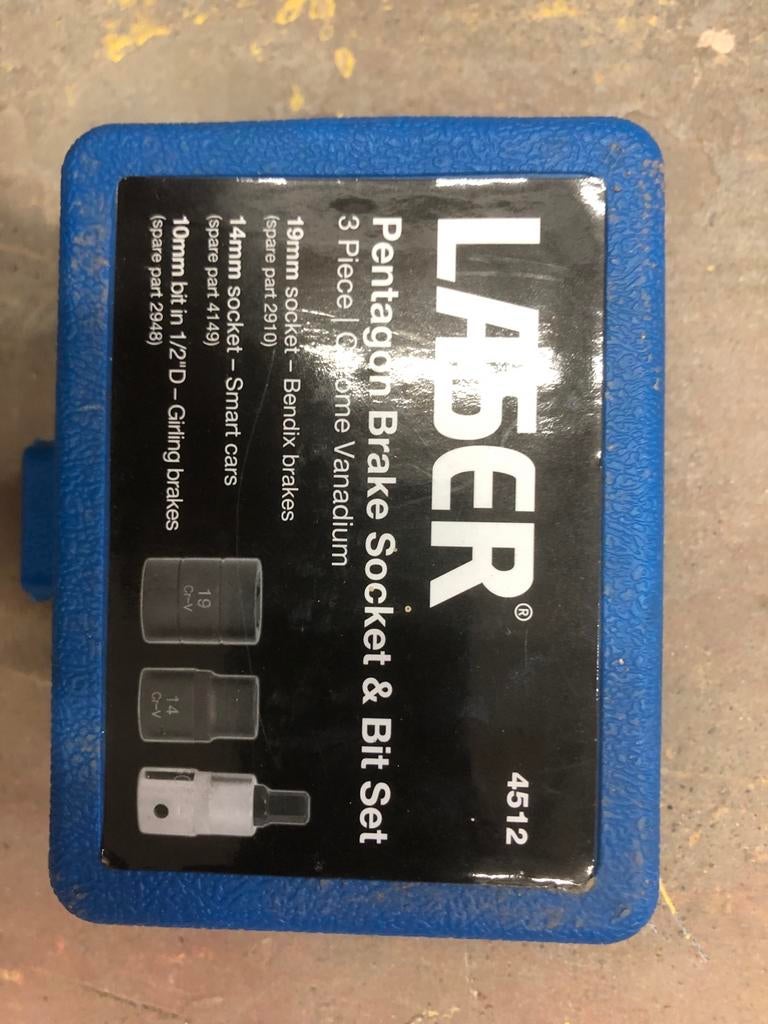 Laser 3-delige Pentagon Remdop & Bit Set - Speciaal Gereedsc, Ophalen of Verzenden, Gebruikt, Smart