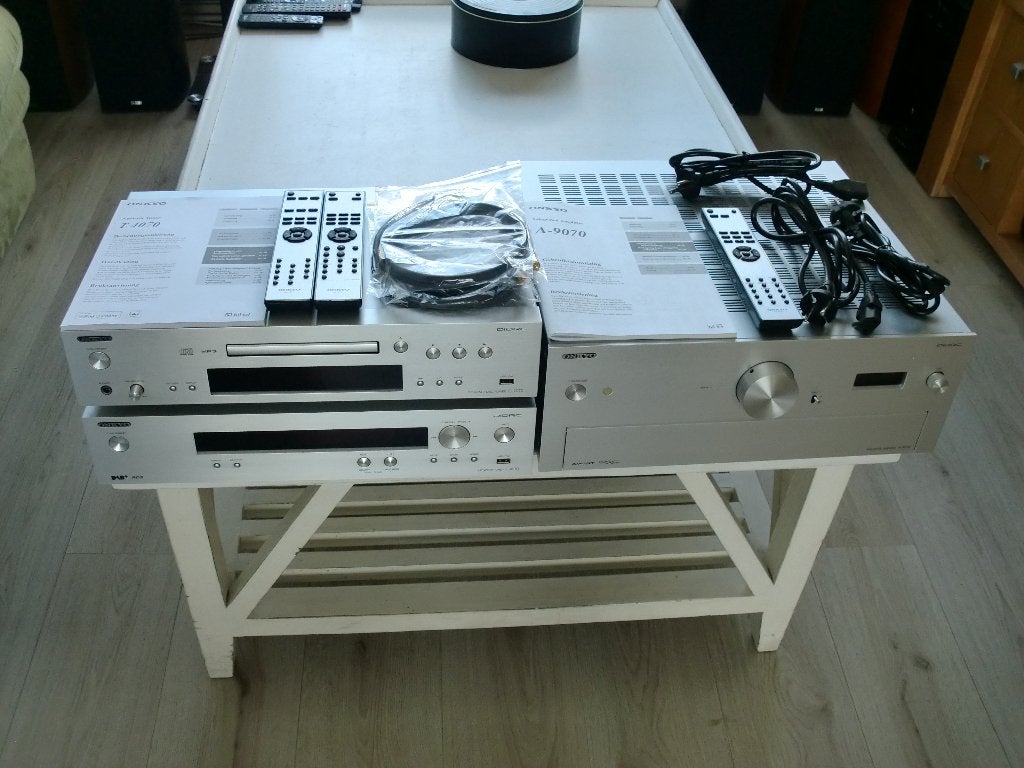 Onkyo A-9070 Stereo C-7070 T-4070 + 12 maanden garantie., Losse componenten, Zo goed als nieuw, Cd-speler, Ophalen