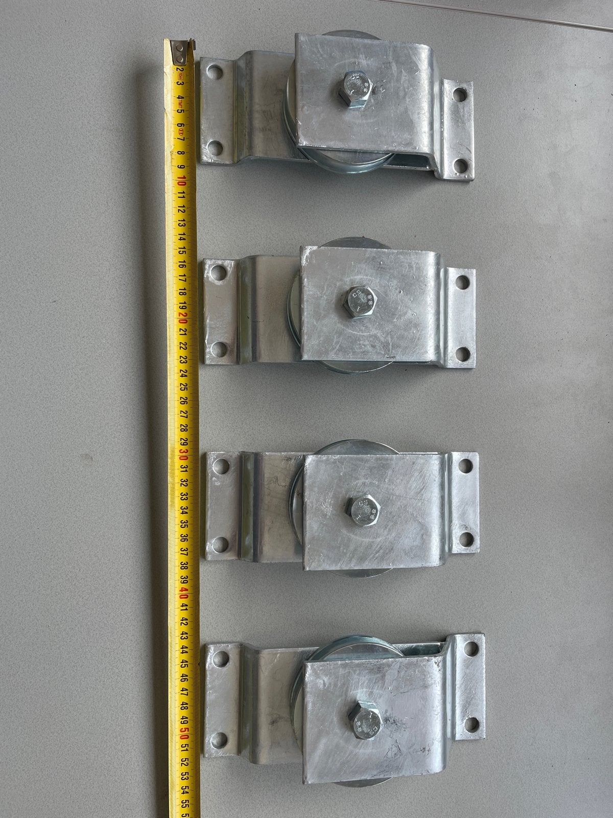 Set van 4 zware katrollen met bevestigingsbeugel, Ophalen, Nieuw