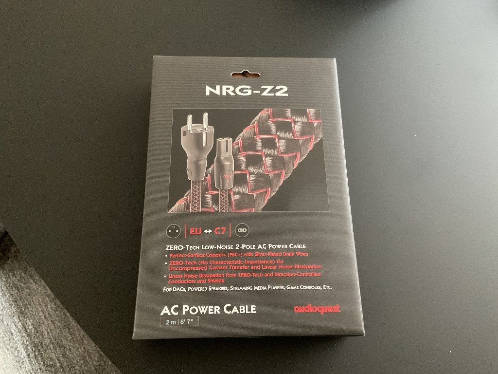 AudioQuest NRG Z2 - c7 Stroomkabel - 2 meter, Ophalen, Zo goed als nieuw, 2 tot 5 meter, Overige kabels