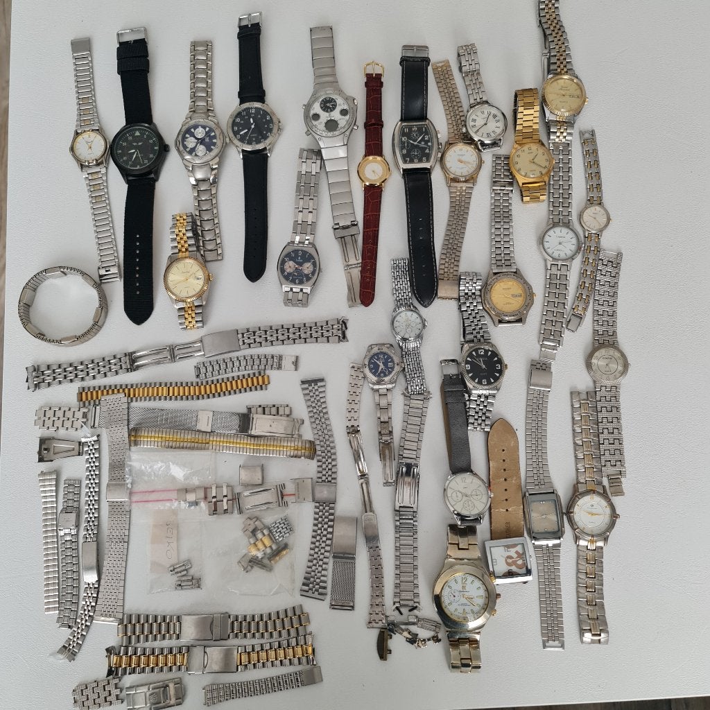 Partij horloges en onderdelen, Overige merken, Overige materialen, Polshorloge, 1960 of later