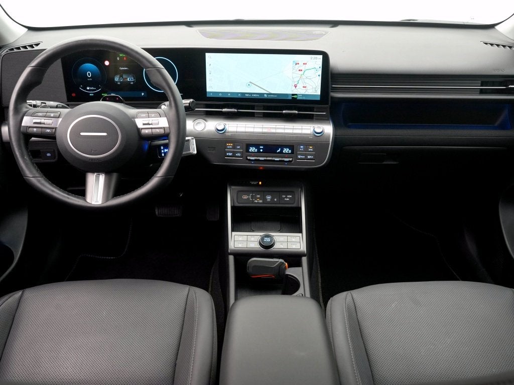 Hyundai KONA 1.6 GDI HEV Premium | Leer | 360 camera | 4x st, Dealer onderhouden, Gebruikt, Blauw, 1110 kg