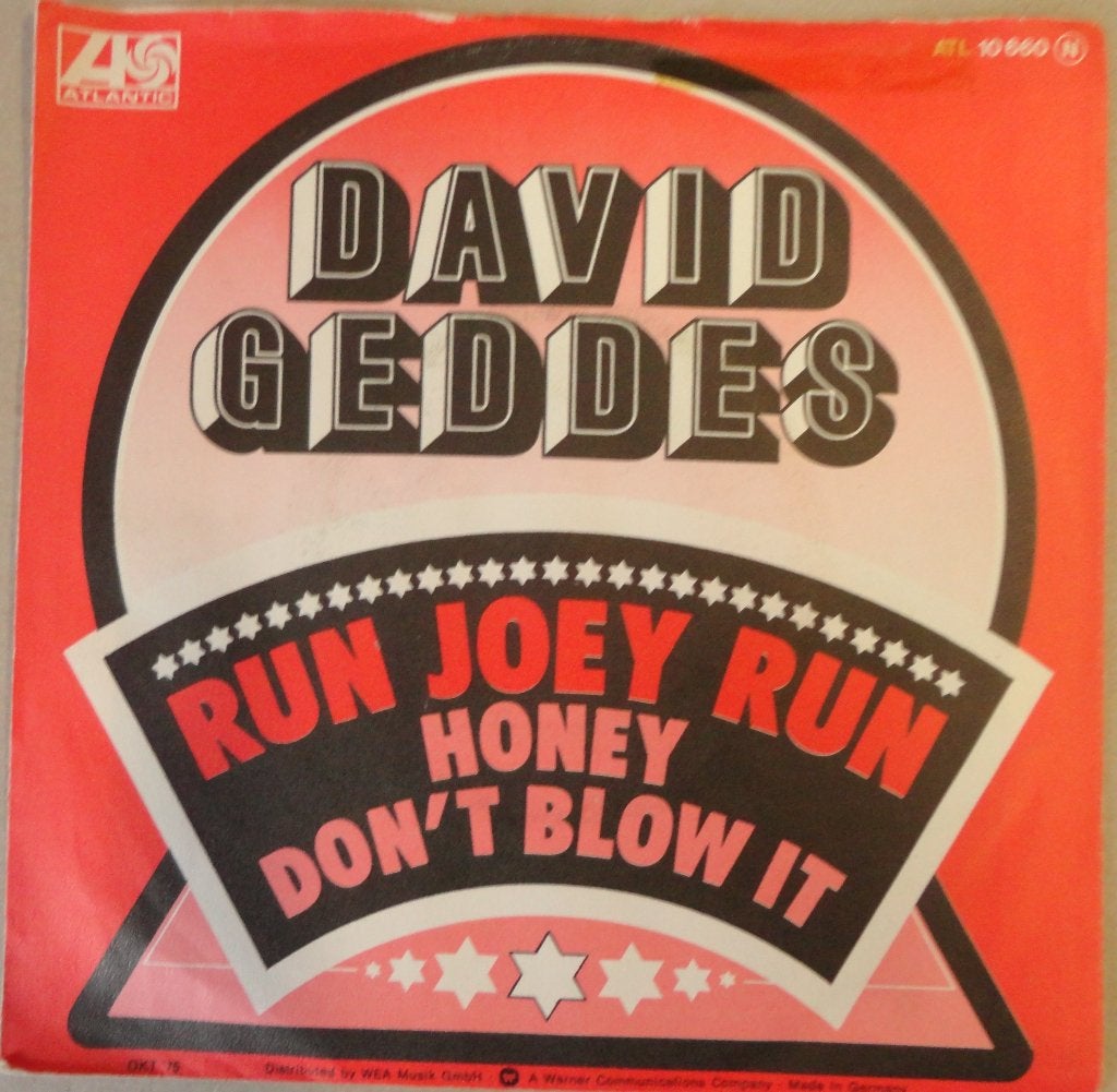 David Geddes > Run Joey Run, Ophalen of Verzenden, Zo goed als nieuw, 7 inch, Pop