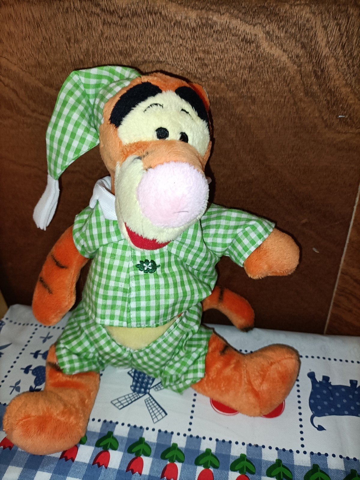 Teigetje knuffel met groene pyama Disney Nicotoy, Ophalen of Verzenden, Zo goed als nieuw, Overige typen