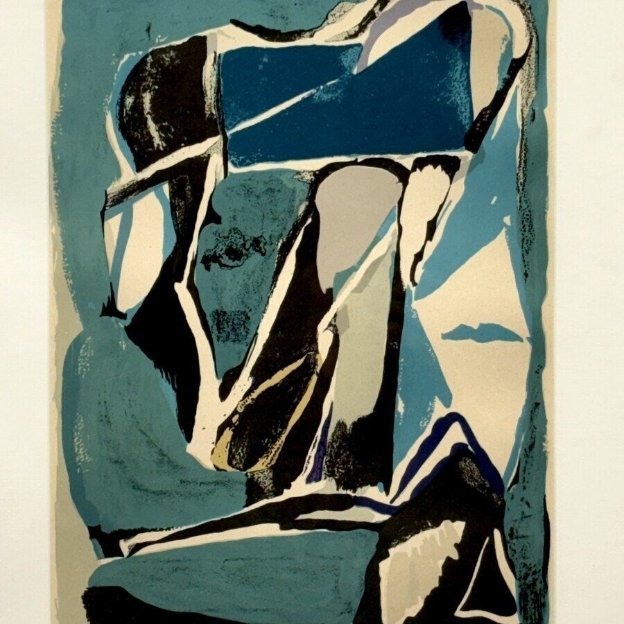 Bram van Velde (1895-1981) - litho 'Formulaire bleu', Ophalen of Verzenden