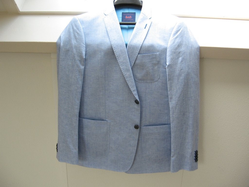 Nieuwe excl. Heren zomer colbert maat 52 €20.- leuke voering, Ophalen of Verzenden, Nieuw, Maat 52/54 (L), Blauw