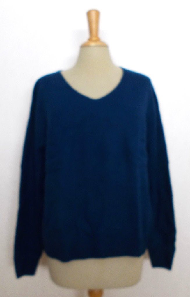 Donkerblauwe zacht en soepele 100% wollen trui! XL, Verzenden, Nieuw, Maat 46/48 (XL) of groter, Blauw