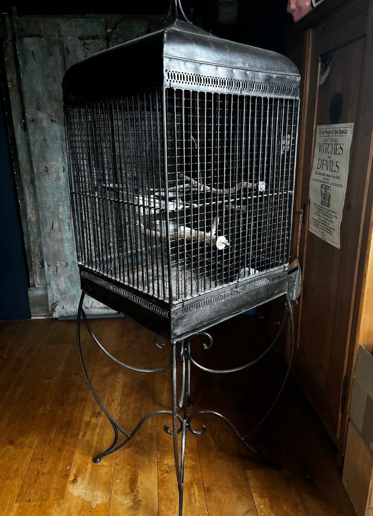 Unieke sierlijke vogelkooi, Ophalen, Zo goed als nieuw, Metaal, Vogelkooi