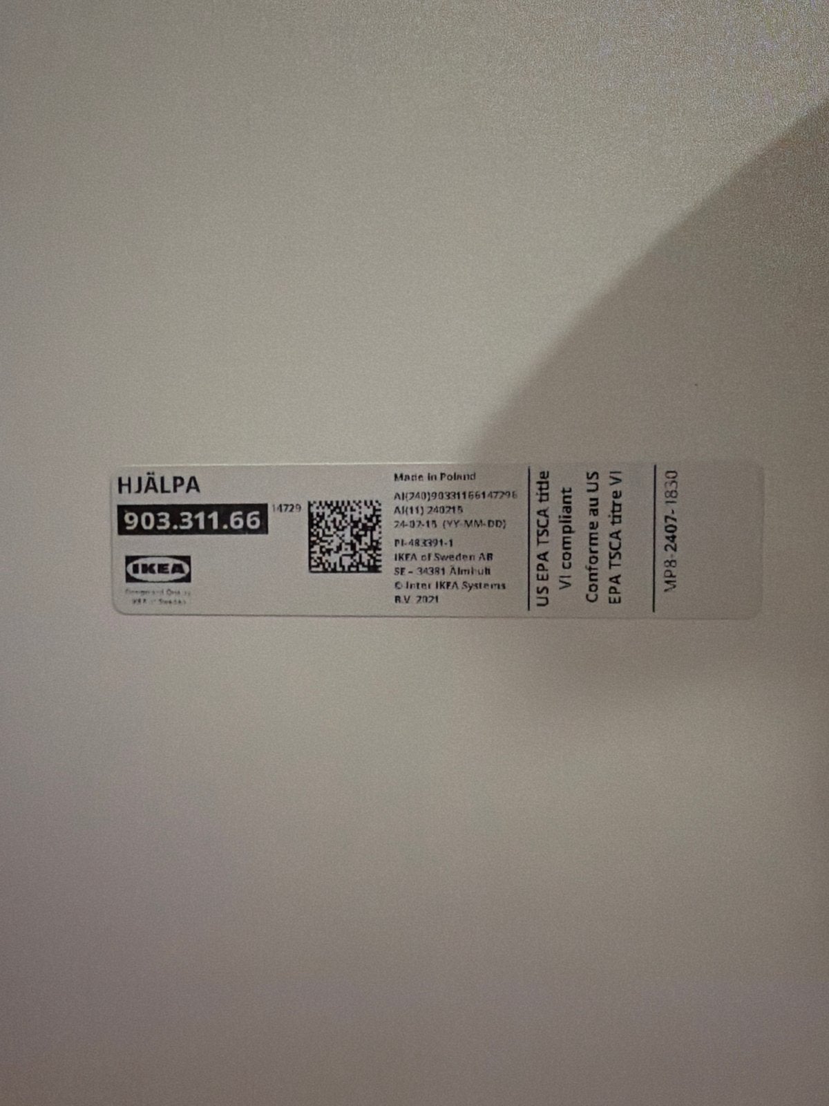 2x IKEA HJÄLPA plank 60x55, Ophalen, Gebruikt