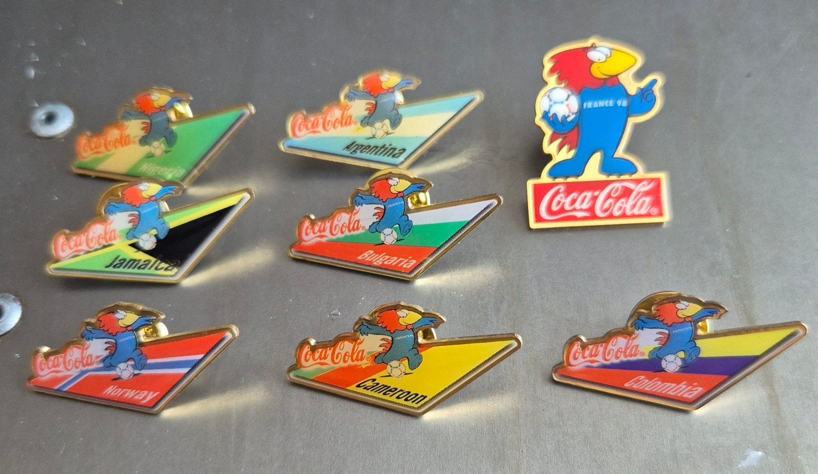 Coca-Cola WK 1998 Pins - Diverse Landen, Verzamelen, Ophalen of Verzenden, Gebruikt