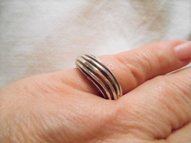 Moderne handgemaakte echt zilveren design ring, Verzenden, Zilver, Ring