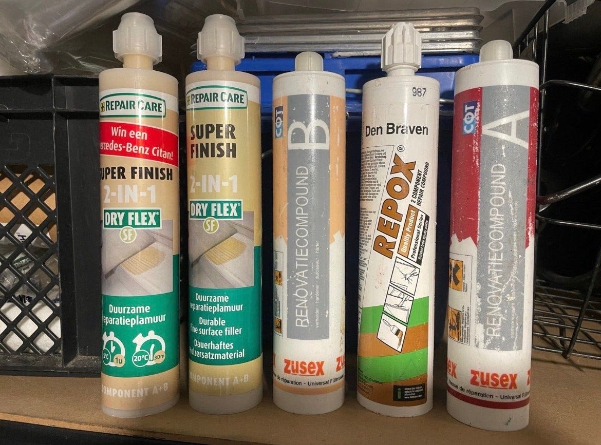 Diverse vulmiddelen en reparatiecompound, Ophalen of Verzenden, Gebruikt, Overige typen