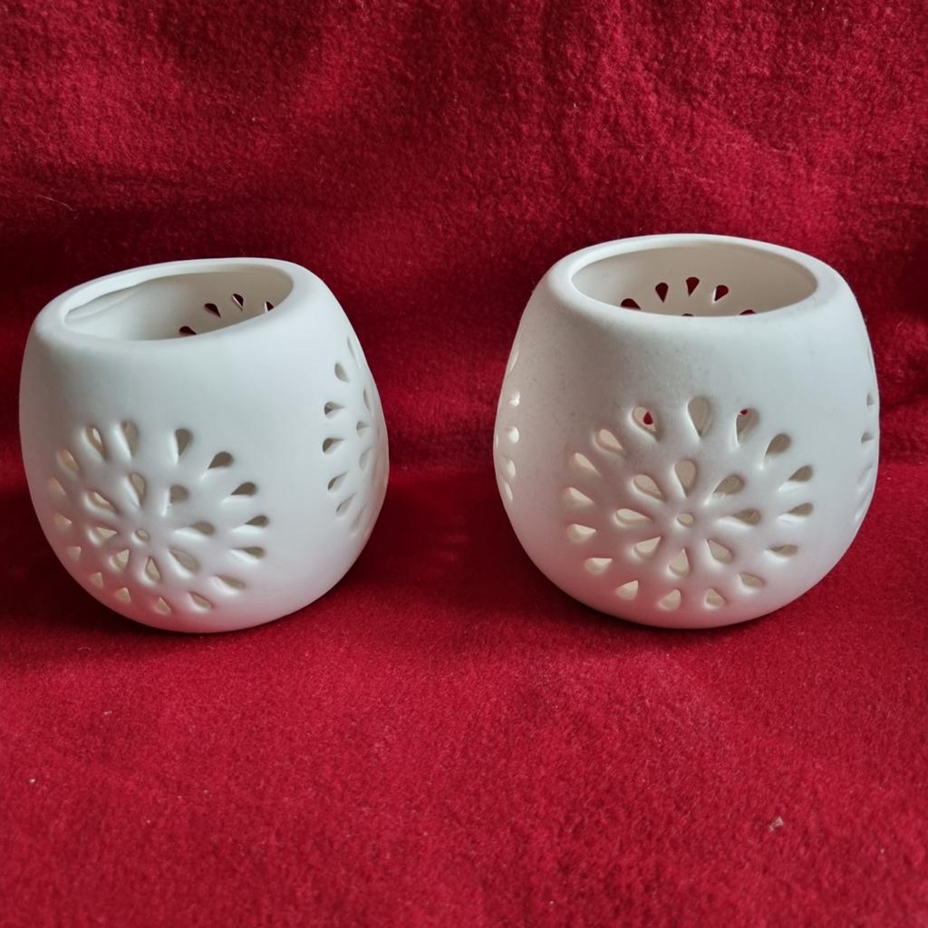 2 x Waxinelichtje wit, Ophalen of Verzenden, Wit, Overige materialen